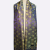 Purple and Gold Elephant Silk Scarf