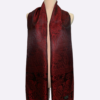 Maroon Red Paisley Silk Scarf