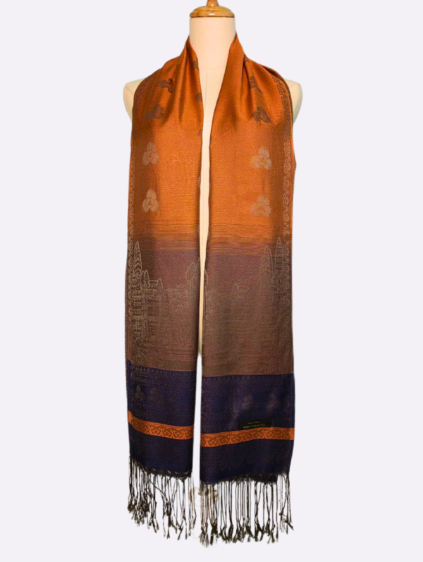 Angkor Sunrise Silk Scarf