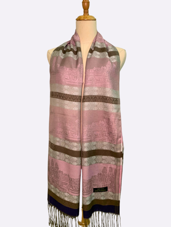 Angkor Pink Champagne Silk Scarf