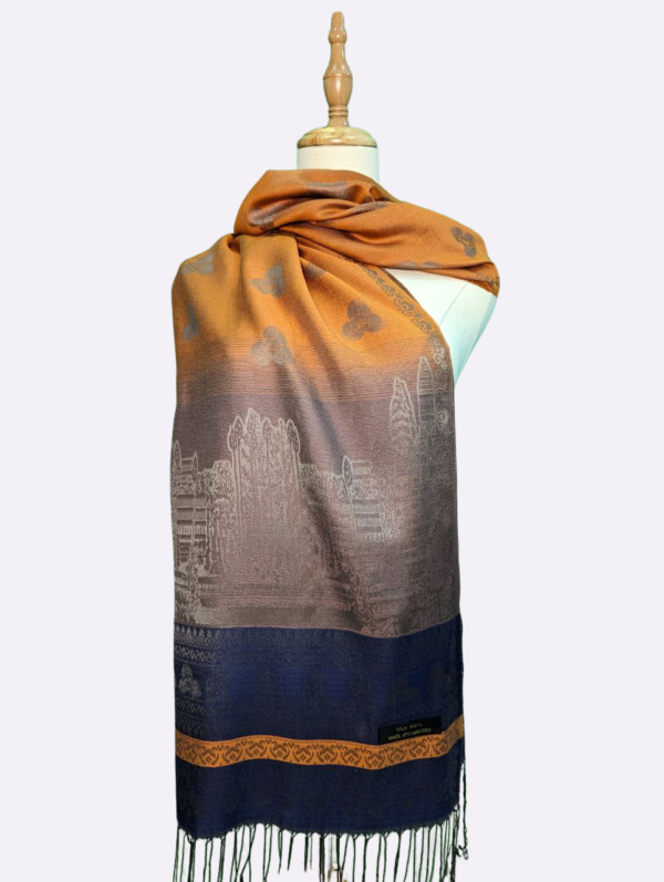 Angkor Sunrise Silk Scarf: