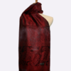 Maroon Red Paisley Silk Scarf